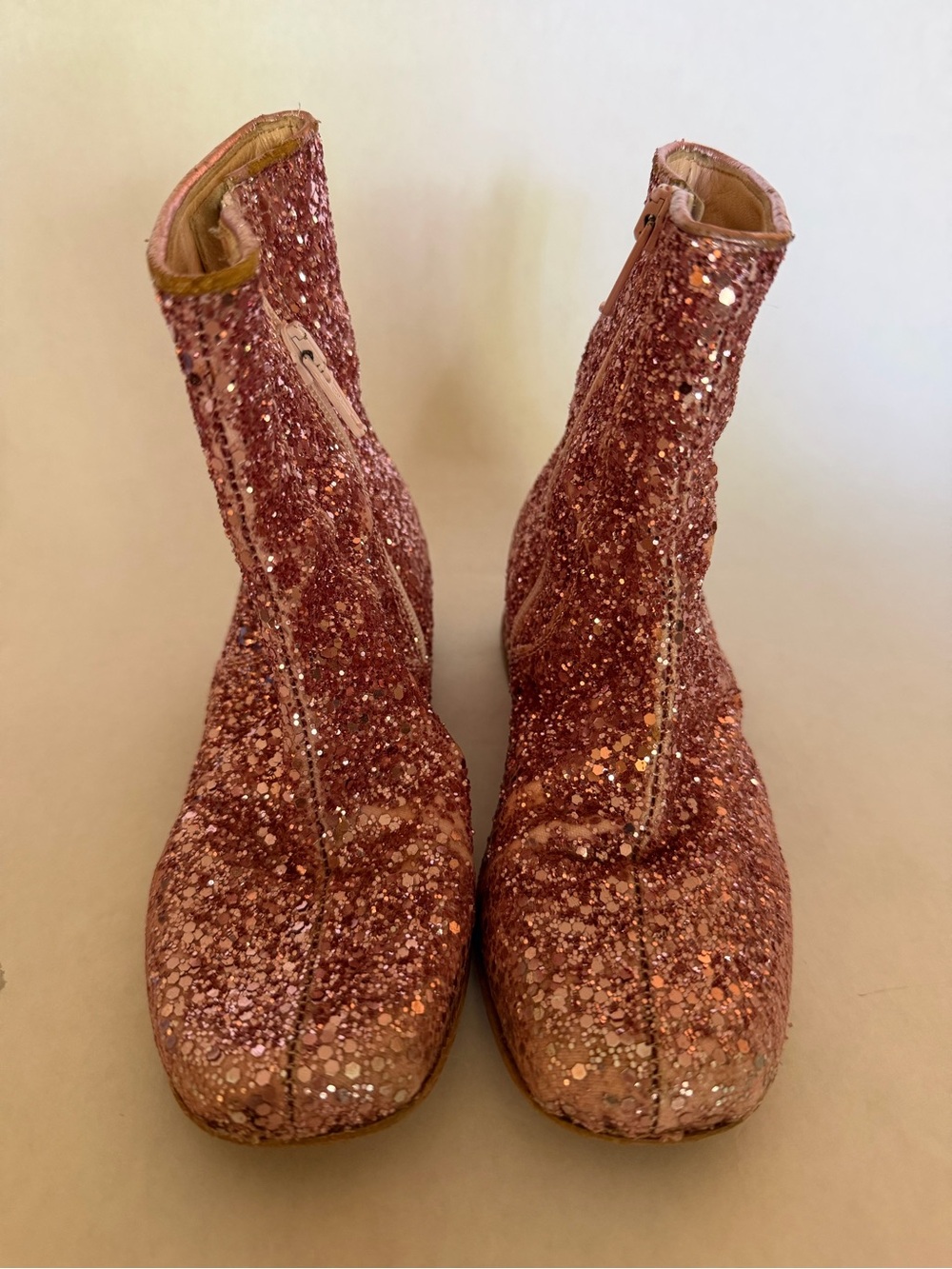 Girls' Glitter Zip-Up Boots in Pink